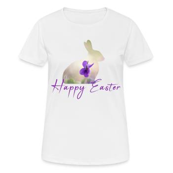 Joyeuses Pâques - T-shirt respirant Femme - blanc - Devant - AI Model Female 172 dark (172cm)