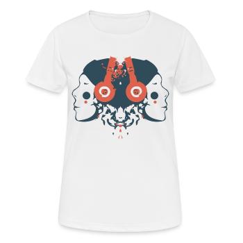 Music Therapy - Women's Breathable T-Shirt - white - Front - AI Model Female 172 dark (172cm)