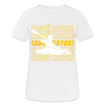 Kanu Kajak Kanu Kajak Kanu Kajak Kanu Kajak - Frauen T-Shirt atmungsaktiv - Weiß - Vorne - AI Model Female 172 dark (172cm)