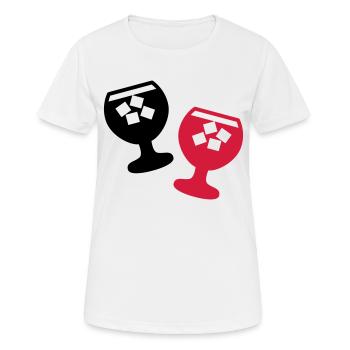 Whisky Icon - Frauen T-Shirt atmungsaktiv - Weiß - Vorne - AI Model Female 172 dark (172cm)