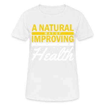 Your Health - Frauen T-Shirt atmungsaktiv - Weiß - Vorne - AI Model Female 172 dark (172cm)
