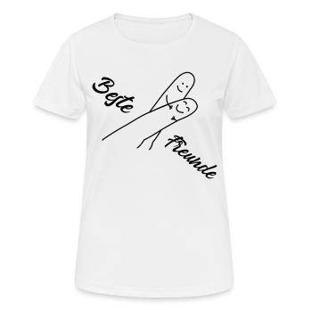 Meilleurs ami - T-shirt respirant Femme - blanc - Devant - AI Model Female 172 dark (172cm)