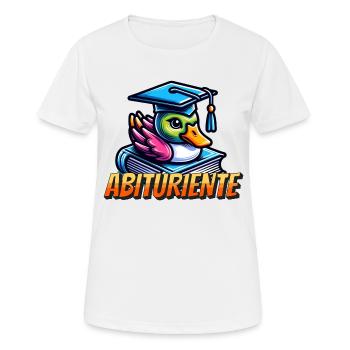 Abituriente Abi Motto - Frauen T-Shirt atmungsaktiv - Weiß - Vorne - AI Model Female 172 dark (172cm)