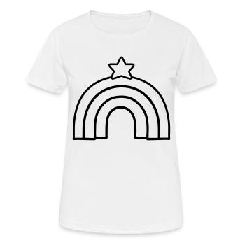 Arc en ciel - T-shirt respirant Femme - blanc - Devant - AI Model Female 172 dark (172cm)