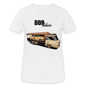 Barkas // Illustration - Frauen T-Shirt atmungsaktiv - Weiß - Vorne - AI Model Female 172 dark (172cm)
