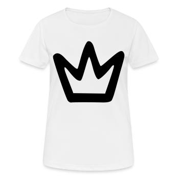 Couronne simple - T-shirt respirant Femme - blanc - Devant - AI Model Female 172 dark (172cm)