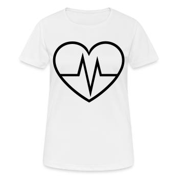 heartbeat - Women's Breathable T-Shirt - white - Front - AI Model Female 172 dark (172cm)