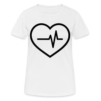 heartbeat - Women's Breathable T-Shirt - white - Front - AI Model Female 172 dark (172cm)