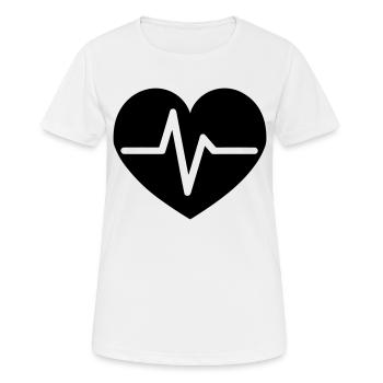 heartbeat - Women's Breathable T-Shirt - white - Front - AI Model Female 172 dark (172cm)