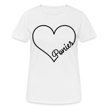 Poney - T-shirt respirant Femme - blanc - Devant - AI Model Female 172 dark (172cm)