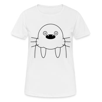 Morse - T-shirt respirant Femme - blanc - Devant - AI Model Female 172 dark (172cm)