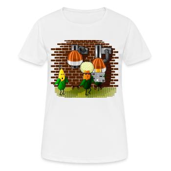 PopCorn-Barber - T-shirt respirant Femme - blanc - Devant - AI Model Female 172 dark (172cm)