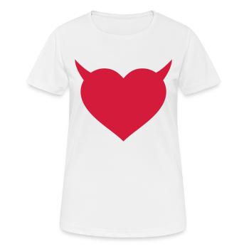 herz - Frauen T-Shirt atmungsaktiv - Weiß - Vorne - AI Model Female 172 dark (172cm)