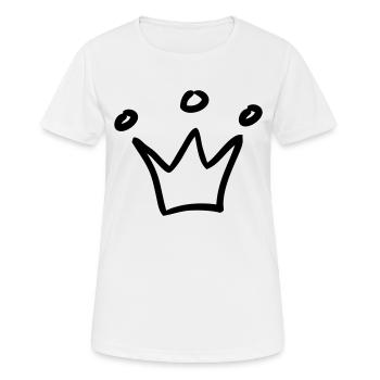 crown crowns king - Women's Breathable T-Shirt - white - Front - AI Model Female 172 dark (172cm)