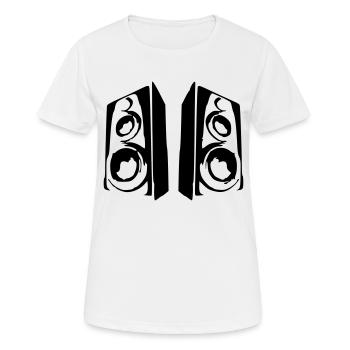 Lautsprecher - Frauen T-Shirt atmungsaktiv - Weiß - Vorne - AI Model Female 172 dark (172cm)