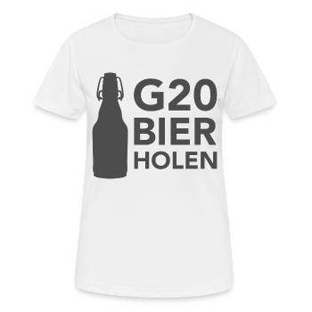 G20 Bier holen 1 - Frauen T-Shirt atmungsaktiv - Weiß - Vorne - AI Model Female 172 dark (172cm)