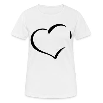 heart - Women's Breathable T-Shirt - white - Front - AI Model Female 172 dark (172cm)