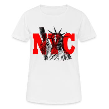 New York - T-shirt respirant Femme - blanc - Devant - AI Model Female 172 dark (172cm)