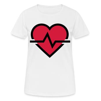 Heartbeat pulse - Women's Breathable T-Shirt - white - Front - AI Model Female 172 dark (172cm)