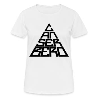 Vektorisierte CANSERBERO - Frauen T-Shirt atmungsaktiv - Weiß - Vorne - AI Model Female 172 dark (172cm)
