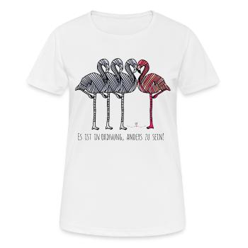 Je suis un flamant, je suis autorisé à ... - T-shirt respirant Femme - blanc - Devant - AI Model Female 172 dark (172cm)