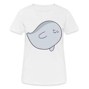 Ghost - Frauen T-Shirt atmungsaktiv - Weiß - Vorne - AI Model Female 172 dark (172cm)