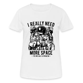 Vol spatial de l'astronaute - T-shirt respirant Femme - blanc - Devant - AI Model Female 172 dark (172cm)