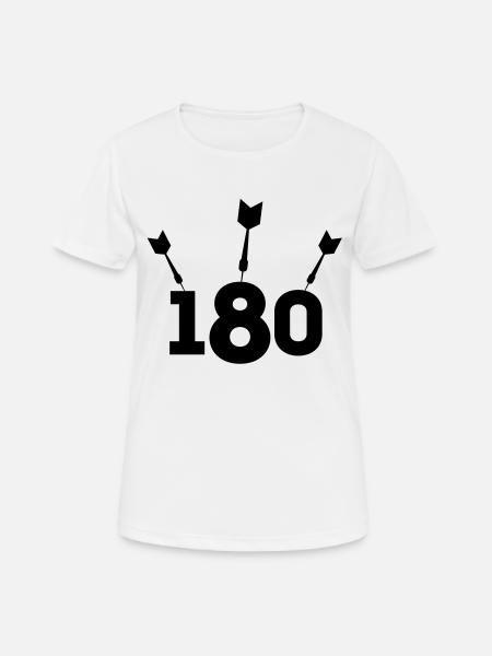 DART - Darts - 180 - Women's Breathable T-Shirt - white