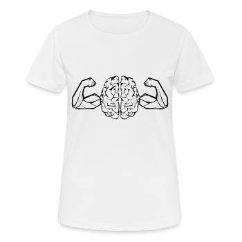 Powerbrain - Women's Breathable T-Shirt - white - Front - AI Model Female 172 dark (172cm)