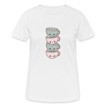 Sweet cups - Women's Breathable T-Shirt - white - Front - AI Model Female 172 dark (172cm)