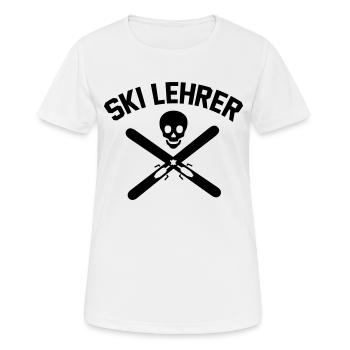 Moniteur de ski - Apres Ski - T-shirt respirant Femme - blanc - Devant - AI Model Female 172 dark (172cm)