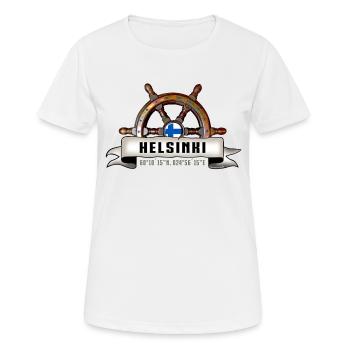Helsinki Ruori - Marine textiles and gifts - Women's Breathable T-Shirt - white - Front - AI Model Female 172 dark (172cm)