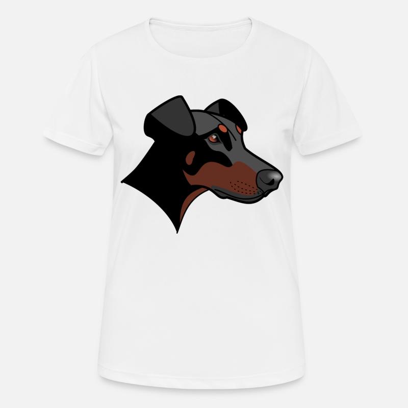 Doberman - Nessie - Women's Breathable T-Shirt - white
