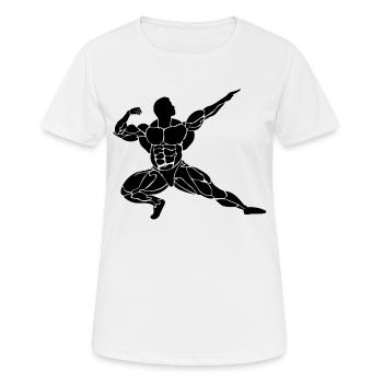 Musculation - T-shirt respirant Femme - blanc - Devant - AI Model Female 172 dark (172cm)