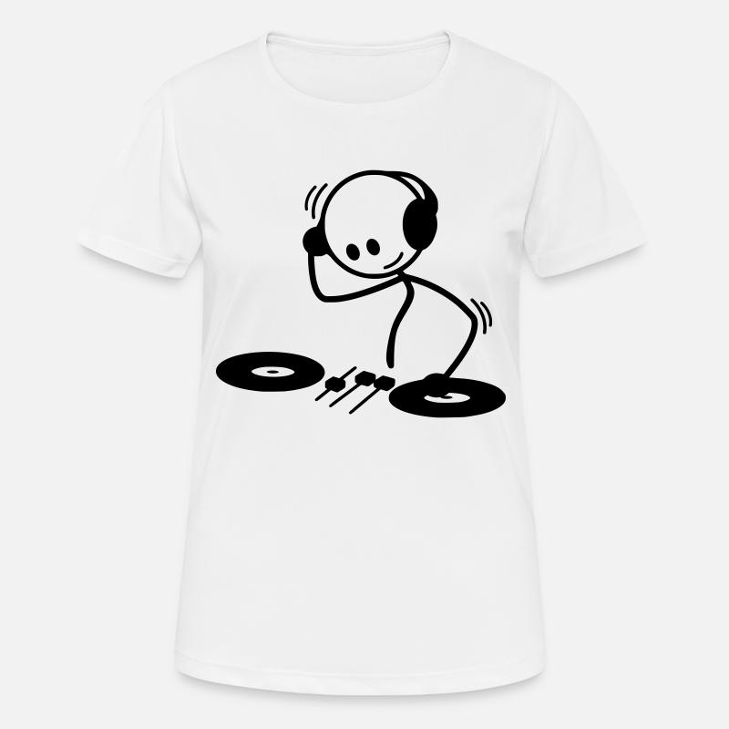 DJ Strichmännchen - Women's Breathable T-Shirt - white