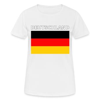 Drapeau Allemagne - T-shirt respirant Femme - blanc - Devant - AI Model Female 172 dark (172cm)