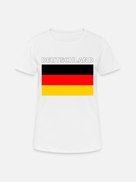 Deutschland Flagge - Frauen T-Shirt atmungsaktiv - Weiß