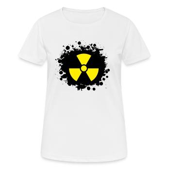 Yellow / yellow Radioactive, radioactivity symbol - Women's Breathable T-Shirt - white - Front - AI Model Female 172 dark (172cm)