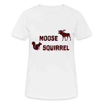 Moose Squirrel - T-shirt respirant Femme - blanc - Devant - AI Model Female 172 dark (172cm)