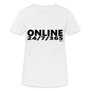 Mots en ligne Instagram youtube cool gamer - T-shirt respirant Femme - blanc - Devant - AI Model Female 172 dark (172cm)