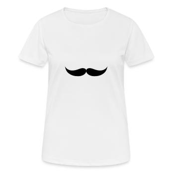 mustach mask - Frauen T-Shirt atmungsaktiv - Weiß - Vorne - AI Model Female 172 dark (172cm)