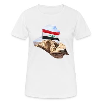 Irak - T-shirt respirant Femme - blanc - Devant - AI Model Female 172 dark (172cm)