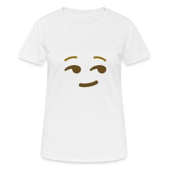 Mischievous Emoji - Women's Breathable T-Shirt - white - Front - AI Model Female 172 dark (172cm)