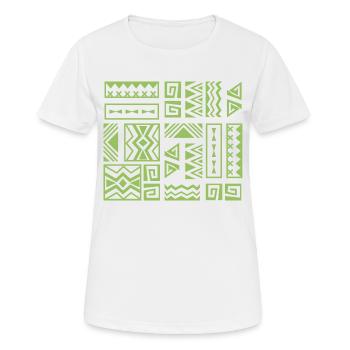 Rune Symbole Ethno Cadeau Ornament Spirit Tiki - T-shirt respirant Femme - blanc - Devant - AI Model Female 172 dark (172cm)