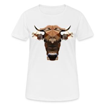 Polygone de vache - T-shirt respirant Femme - blanc - Devant - AI Model Female 172 dark (172cm)