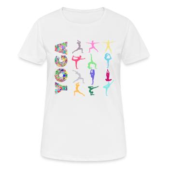Yoga exercises - Women's Breathable T-Shirt - white - Front - AI Model Female 172 dark (172cm)