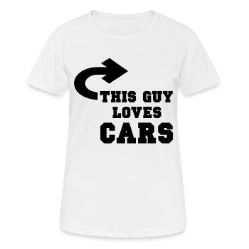 Voiture voiture - T-shirt respirant Femme - blanc - Devant - AI Model Female 172 dark (172cm)