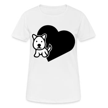 Dog dog - Women's Breathable T-Shirt - white - Front - AI Model Female 172 dark (172cm)