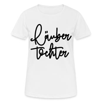 Räubertochter - Frauen T-Shirt atmungsaktiv - Weiß - Vorne - AI Model Female 172 dark (172cm)