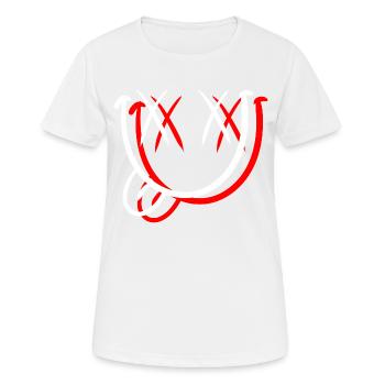 Smiles étirées avec la langue - T-shirt respirant Femme - blanc - Devant - AI Model Female 172 dark (172cm)